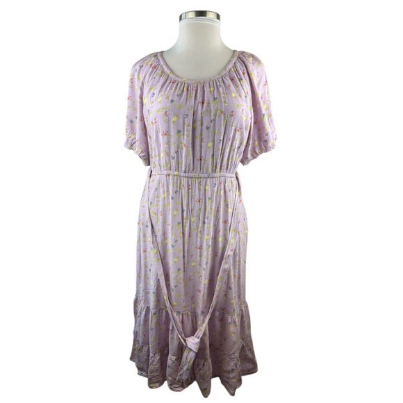 Matilda Jane Enchanted Garden Lavender Artist Floral Tiered Maxi Dress Size XXL - Picture 7 of 14